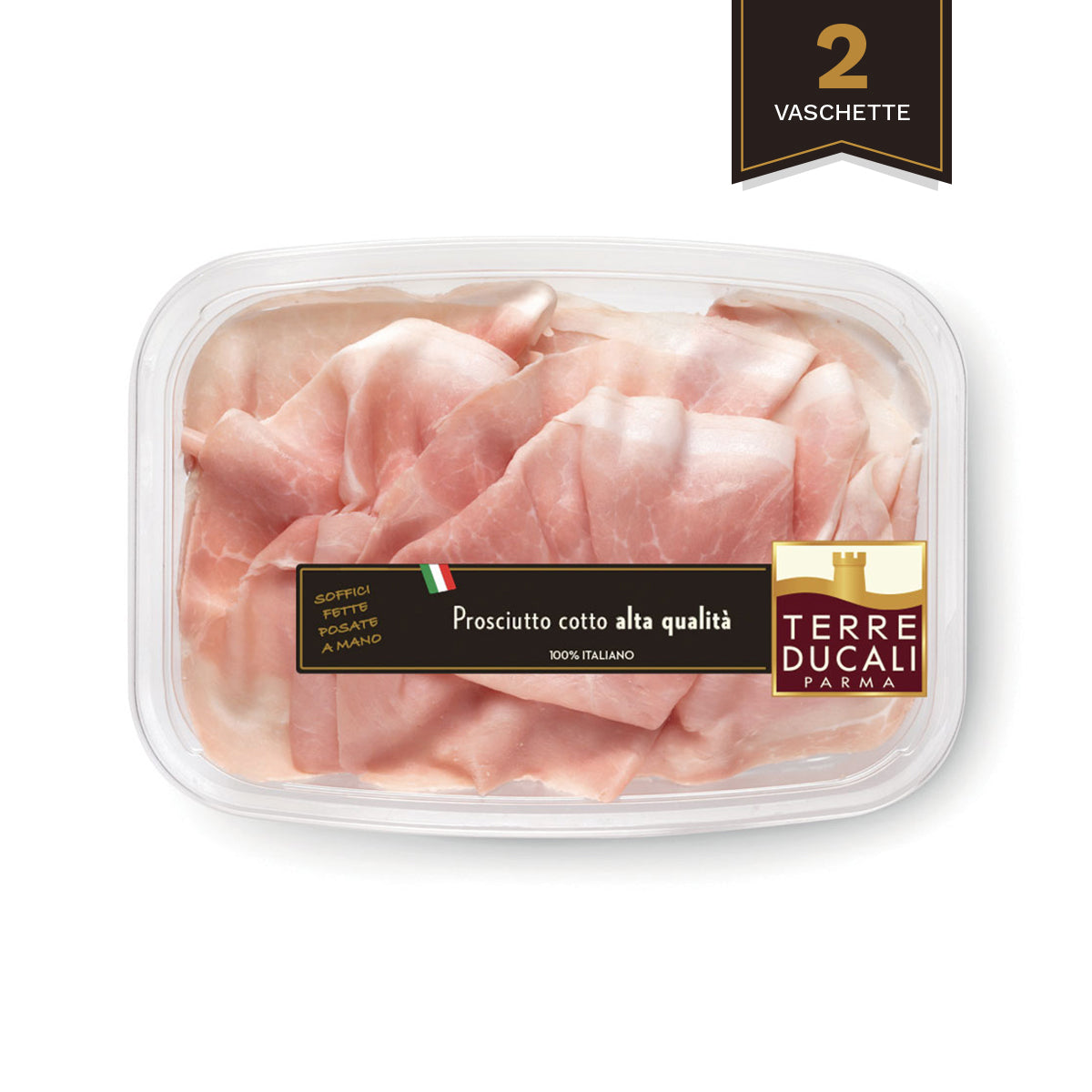 Prosciutto cotto Alta Qualità - 2 vaschette da 90gr