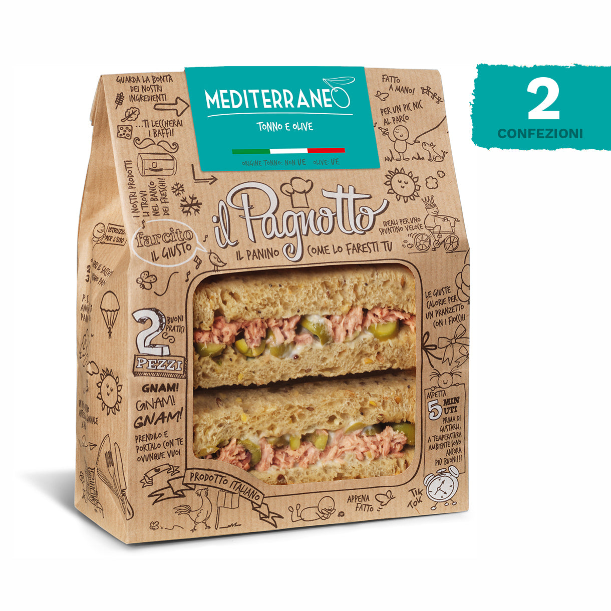 Pagnotto Mediterraneo - 2 confezioni da 160gr