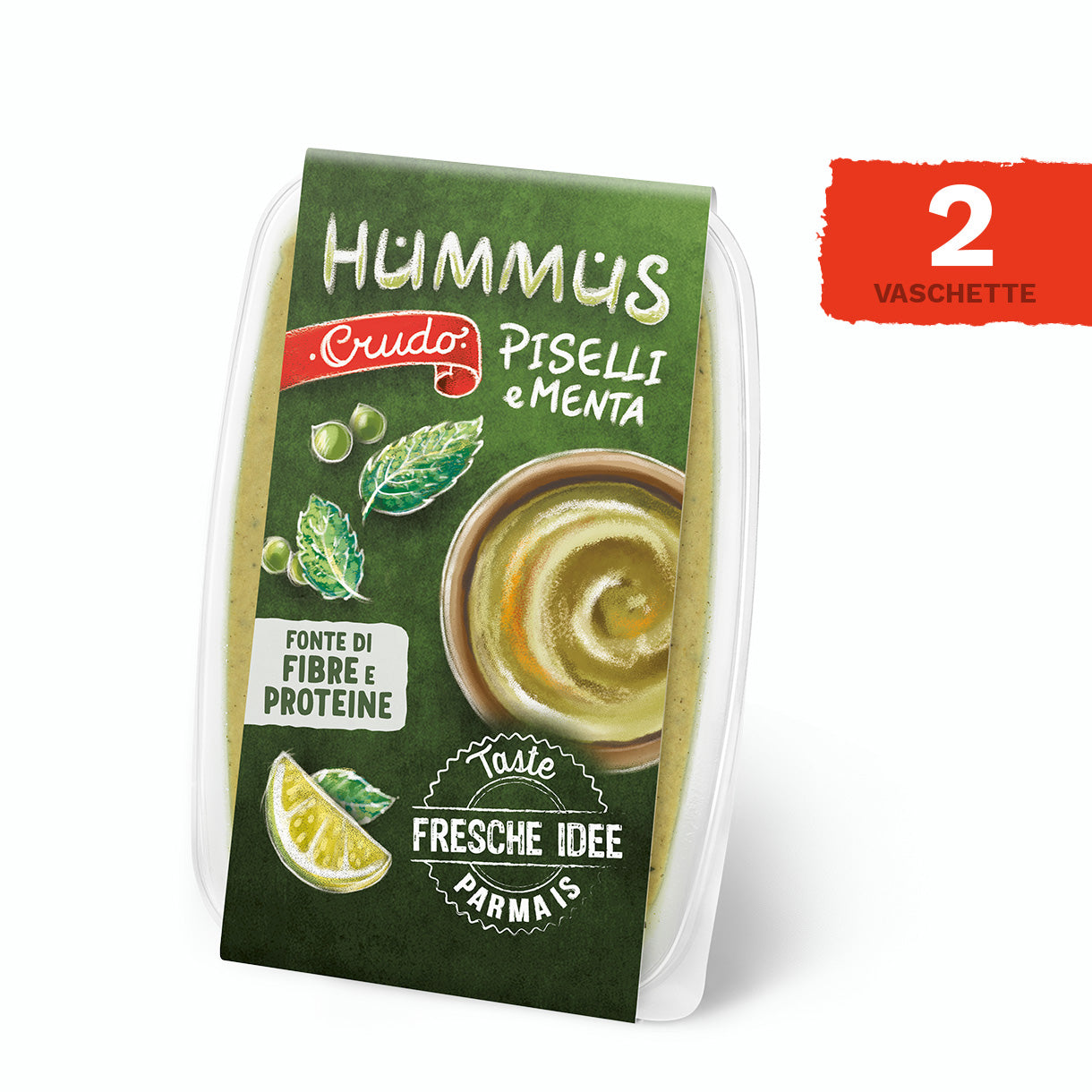 Hummus di Piselli e Menta - 2 vaschette da 150 gr